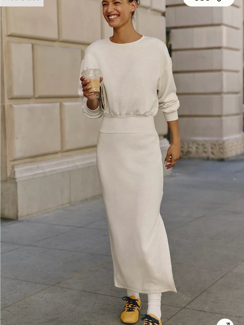 Light heather grey maxi dress